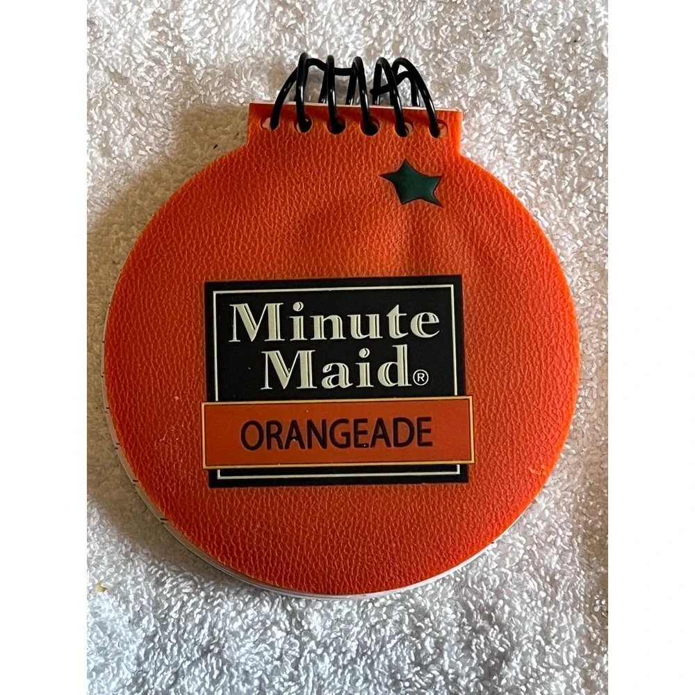 Vintage Minute Maid Orangeade Round Spiral Notebook Orange Collectible Promo